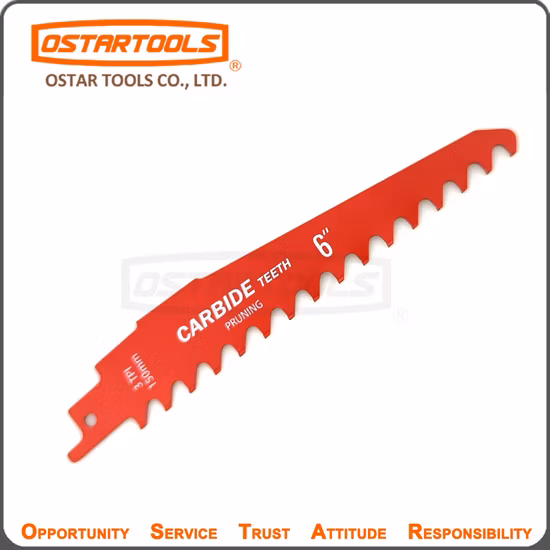 CT0106pw 6 Inch 3t Carbide Reciprocating Saw Blades for Pruning